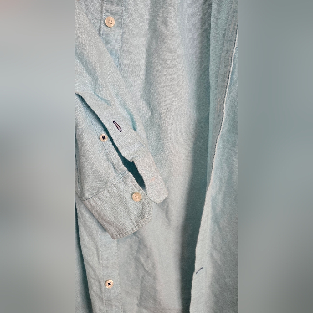 American Eagle Outfitters Light Blue Casual Button Down Long Sleeve Shirt - Picture 7 of 9